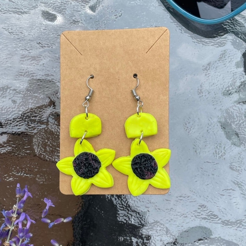 Sunflower earrings